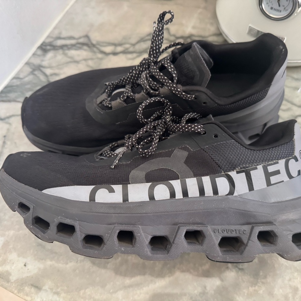 SOLD on Merc….  On women’s CloudMonster Running Black Athletic Shoes